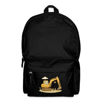 Bunter Bagger im Aquarell-Stil - Rucksack - Schwarz - Vorne