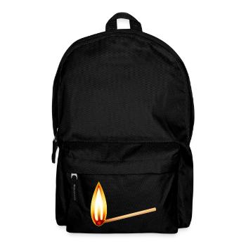 Burning match with a large warm flame - Backpack - black - Front