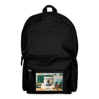 Süßer Bär Wissenschaftler mit Brille - Rucksack - Schwarz - Vorne