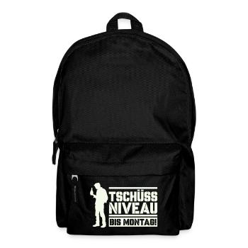 Tschüss Niveau bis Montag - Rucksack - Schwarz - Vorne