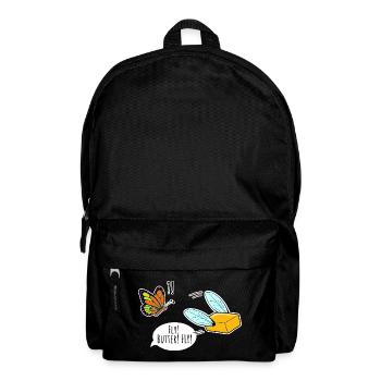 Fliegende Butter Schmetterling kuckt zu, Butterfly - Rucksack - Schwarz - Vorne