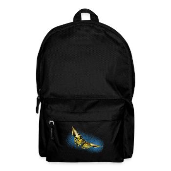 Yellow Butterfly Blue Accent - Backpack - black - Front