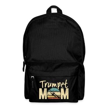 Trompette Maman Rétro Vintage Marching Band Design - Sac à dos - noir - Devant