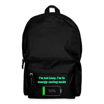 Energy saving mode: not lazy - Backpack - black - Front