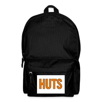 Huts Bold Orange Typography - Backpack - black - Front