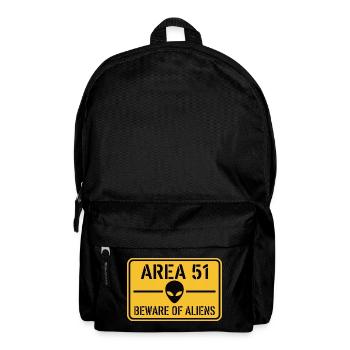 Lustige Vorsicht vor Aliens Area 51 UFO - Rucksack - Schwarz - Vorne
