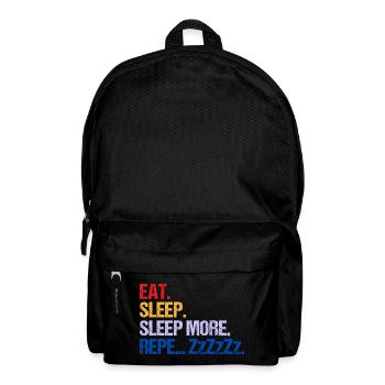EAT SLEEP SLEEP MORE ZzZzZ - Backpack - black - Front