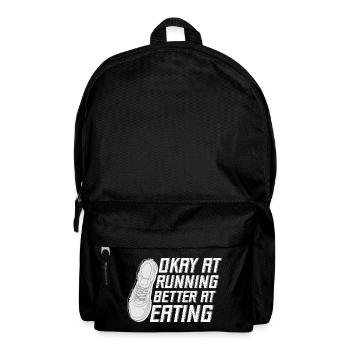 Marathon Runner Okay At Running Gift - Backpack - black - Front