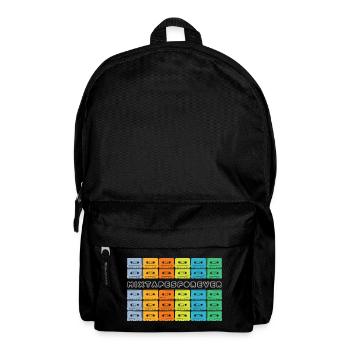Mixtapes Forever Regenbogen Kassetten - Rucksack - Schwarz - Vorne