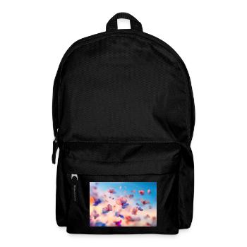 Des fleurs fluides en pastel - Sac à dos - noir - Devant