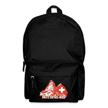 Switzerland-Wintersport-Ski-Berge - Rucksack - Schwarz - Vorne