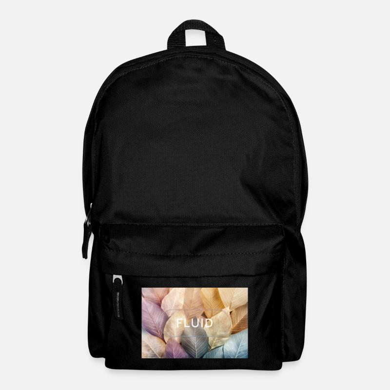 fluid – minimalistisches Glas Design - Rucksack - Schwarz