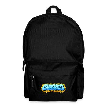 Graffiti  CHARLES Prénom cadeau idéal imprimable s - Sac à dos - noir - Devant