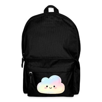 Pastellwolke mit süßem Gesicht Schlaf Wolke - Rucksack - Schwarz - Vorne