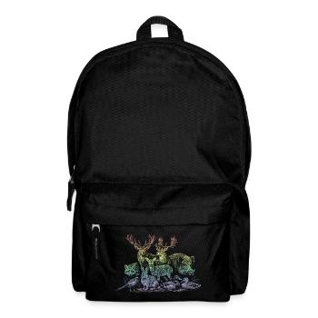 Herd of deer in the rainbow - Backpack - black - Front