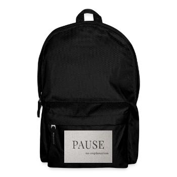 PAUSE – no explanation - Backpack - black - Front