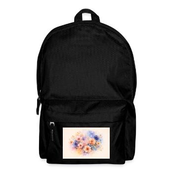 Aquarell-Design - Rucksack - Schwarz - Vorne