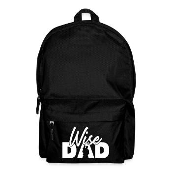 Wise Dad Silhouette Fatherhood Parenting - Backpack - black - Front