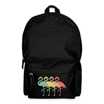 Pastell Flamingo Quartet - Rucksack - Schwarz - Vorne