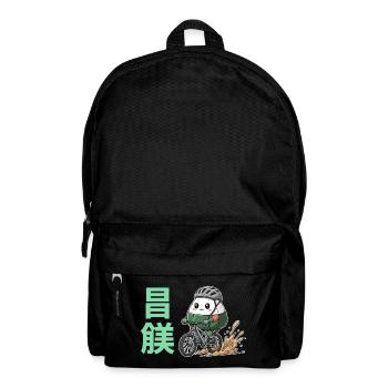 Kawaii Onigiri Radfahrer-Schlammspritzer - Rucksack - Schwarz - Vorne