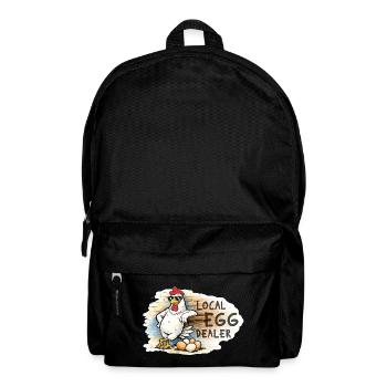 Cheeky Rooster – Funny Chicken Farm Motif - Backpack - black - Front