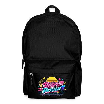 Retro Forever Neon 80s Vibe - Backpack - black - Front