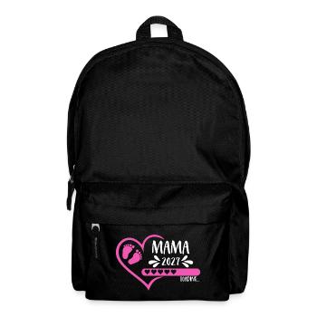 Mom 2027 loading heart baby feet pink pink girl - Backpack - black - Front