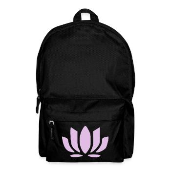 Lotus Flower Lotus Flowers Pastel Flower Blossom Yoga - Backpack - black - Front