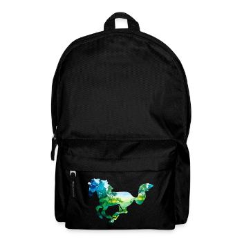 Équitation Forêt Galop Tournoi équestre Fille - Sac à dos - noir - Devant