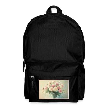 Delicate pastel floral bouquet - Backpack - black - Front
