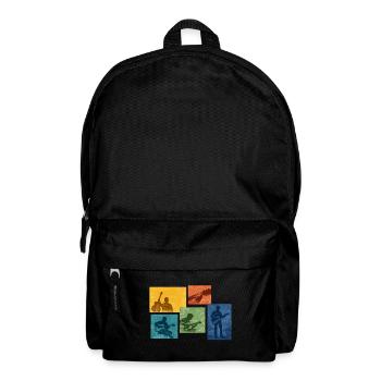 Guitar Grunge Color Blocks - Backpack - black - Front