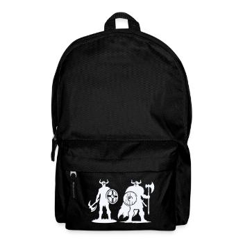 Duo viking : Bouclier et Hachette dans l’ombre - Sac à dos - noir - Devant