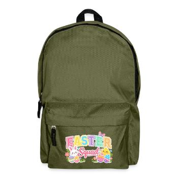 Easter Squad Colorful Eggs Chick - Backpack - olive green - Front