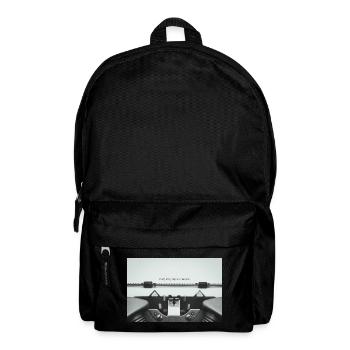 Every Story Begins Somewhere Typewriter Design - Backpack - black - Front