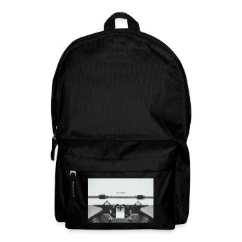 First Draft Typewriter Writer Poster Design - Backpack - black - Front