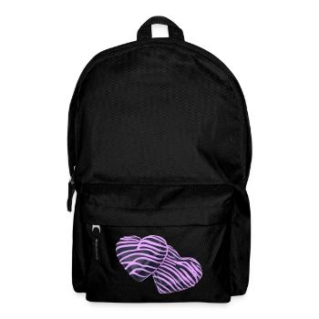Pink Hearts auf Schwarz - Rucksack - Schwarz - Vorne