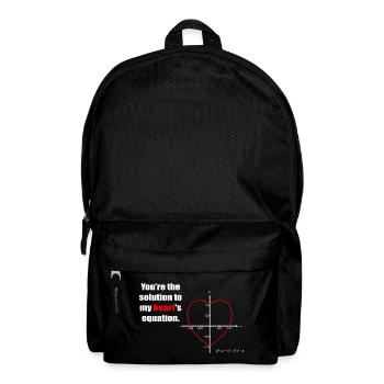 Heart Equation on Graph - Backpack - black - Front