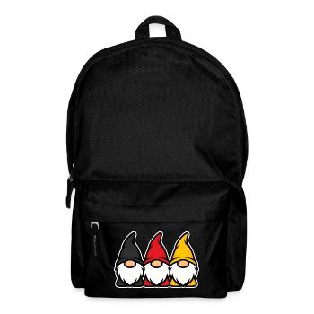 Germany Garden Gnomes Trio Black Red Gold - Backpack - black - Front