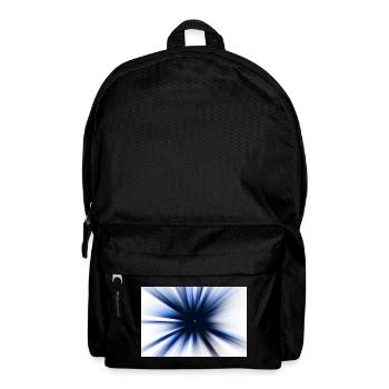 Fun Motif - Blue Ray Effect – Radial Burst - Backpack - black - Front