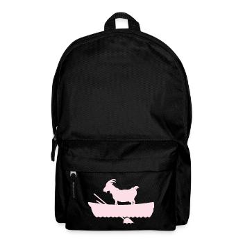 G.O.A.T. Ziege im Boot rosa - Rucksack - Schwarz - Vorne