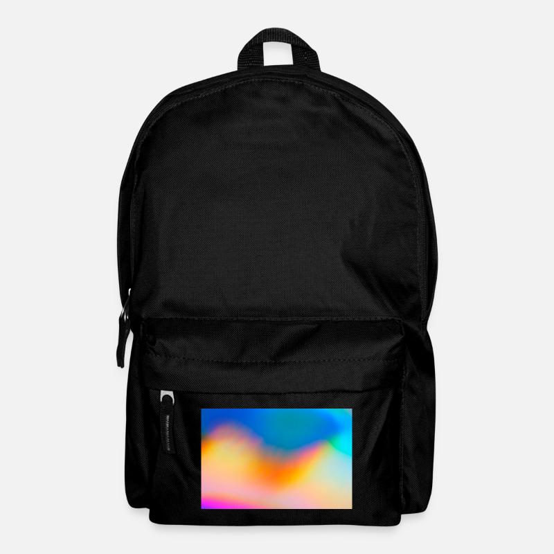 Décor de dégradé des vagues de couleur - Sac à dos - noir