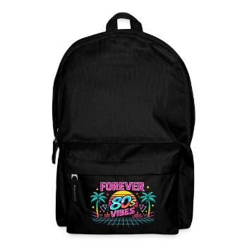 Forever 80s Vibes Neon Sunset - Backpack - black - Front