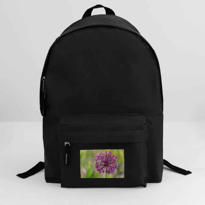 Gros plan d’une fleur violette - Poireau géant Sac à dos