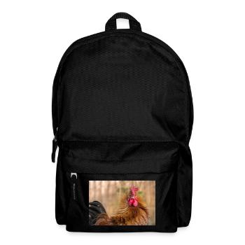 Rooster in the Morning Light - Close-up, Poster - Backpack - black - Front