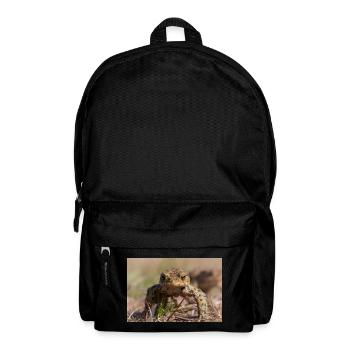 Nahaufnahme einer Erdkröte - Poster - Rucksack - Schwarz - Vorne