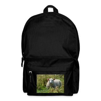 Moutons allongés dans l’herbe - Affiche - Sac à dos - noir - Devant