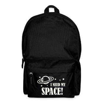 Ich brauche meinen Weltraum! - Rucksack - Schwarz - Vorne