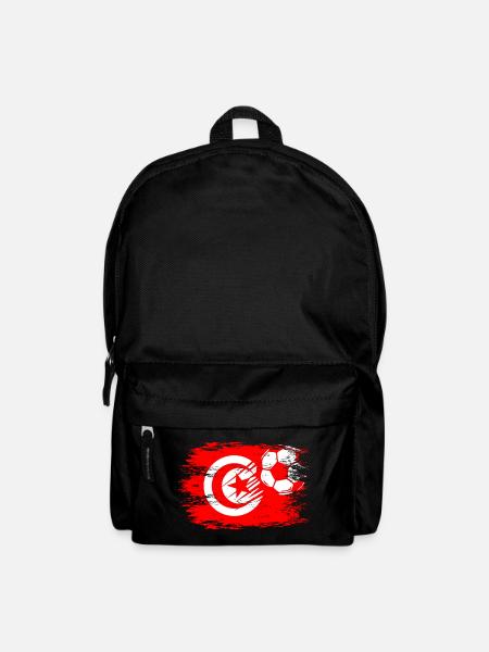 Tunesien Flagge Fußbal used - Rucksack - Schwarz