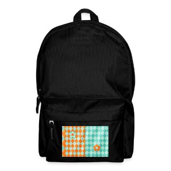 Harlekin-Petal-Duo - Rucksack - Schwarz - Vorne