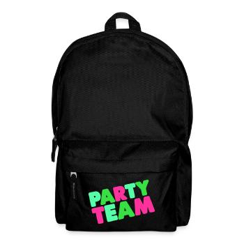 Party Team Neon : Mot-mot aux couleurs vives - Sac à dos - noir - Devant